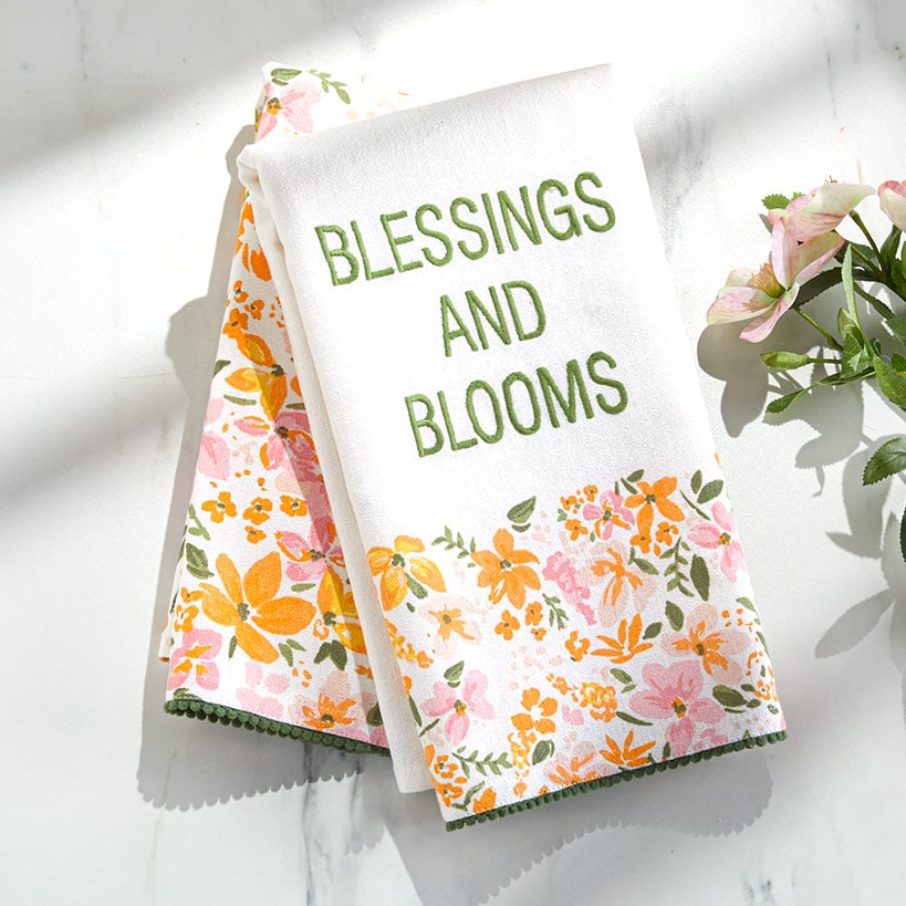 Sets of 2 Spring Garden Kitchen Towels