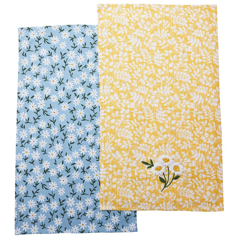 Sets of 2 Spring Garden Kitchen Towels