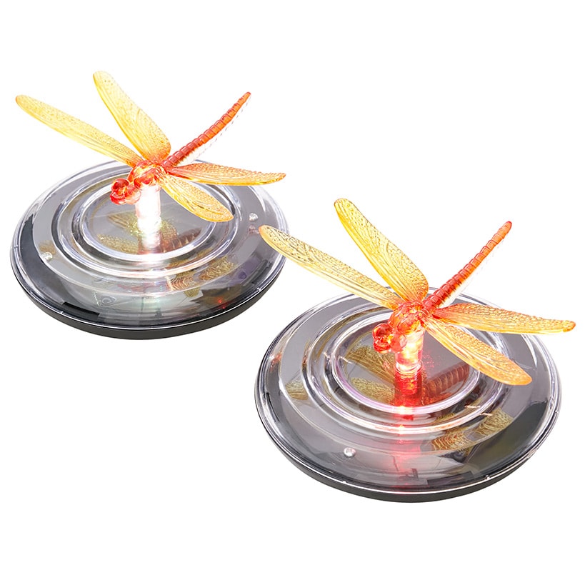 Solar Floating Color-Changing Lights - Butterfly or Dragonfly Set of 2