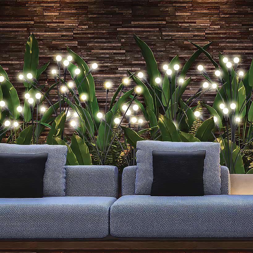 Sensor Brite® Solar Powered Adjustable Garden Firefly Lights-Set Of 2