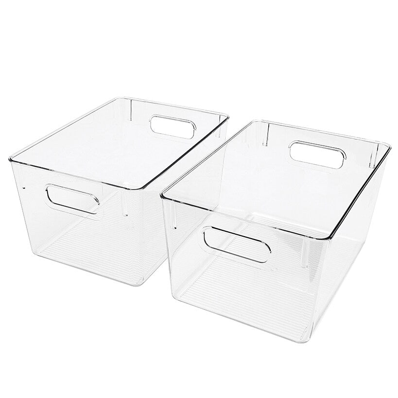 Clear Storage Bins Set of 2