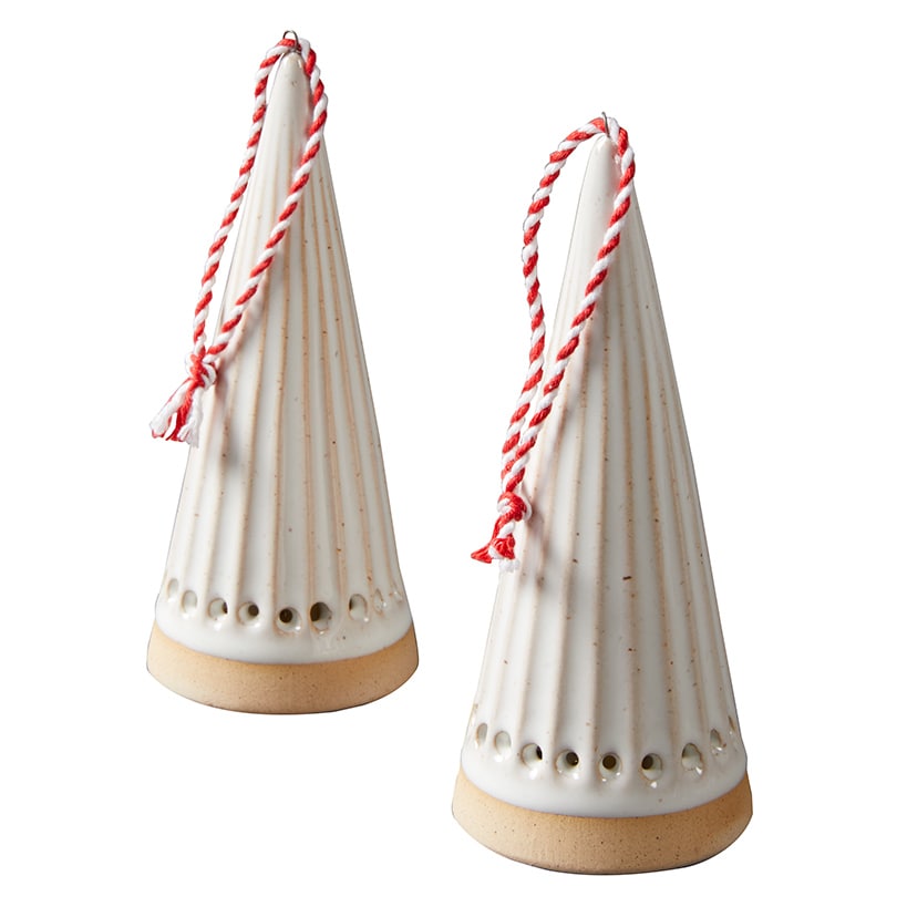 Sets of 2 Ceramic Tree Ornaments
