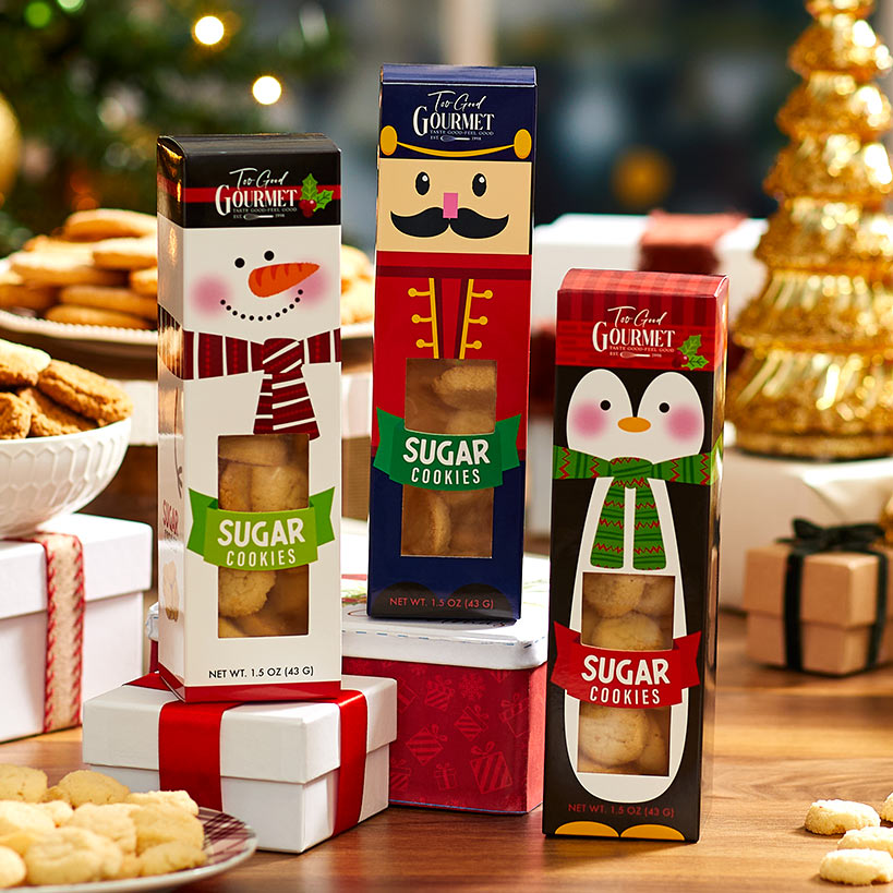 Christmas Artisan Cookie Stocking Stuffers - Set of 3