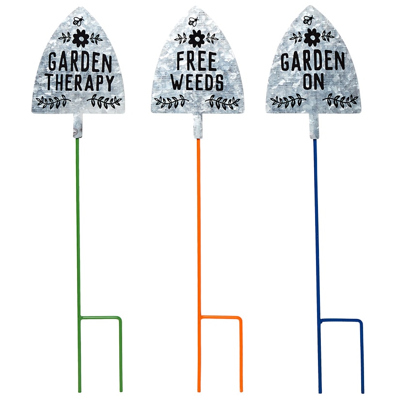 Humorous Shovel Garden Stakes - Set of 3