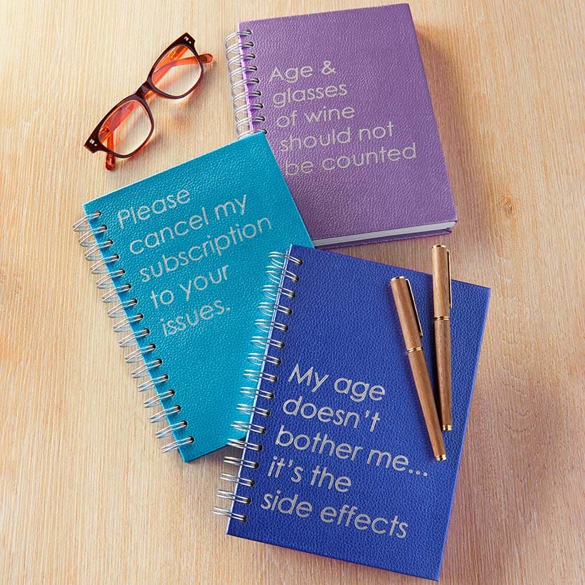 Set of 3 Humorous Coil Bound Notebooks