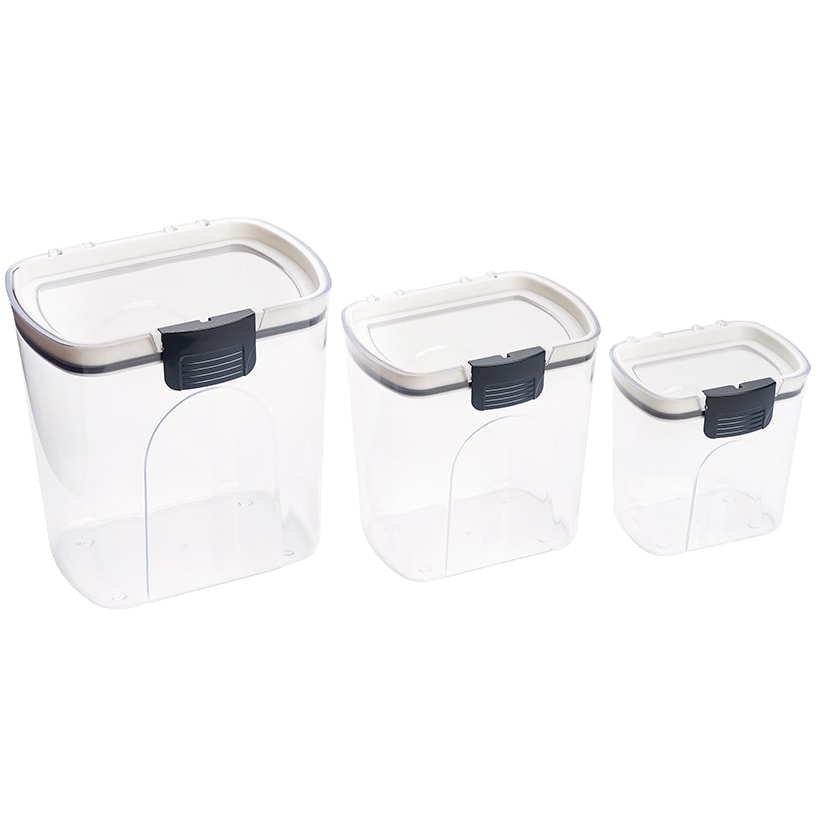 Sets of 3 Locking Lid Canisters