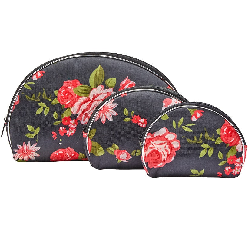 Zippered Cosmetic Bag Organizer Set of 3