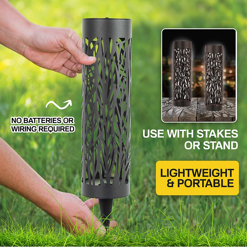 Bell+Howell® Solar Bollard Pathway Lights - Illuminate Your Outdoors