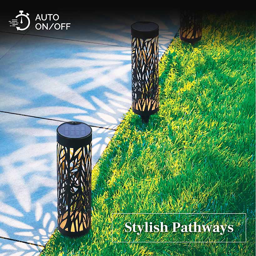 Bell+Howell® Solar Bollard Pathway Lights - Illuminate Your Outdoors
