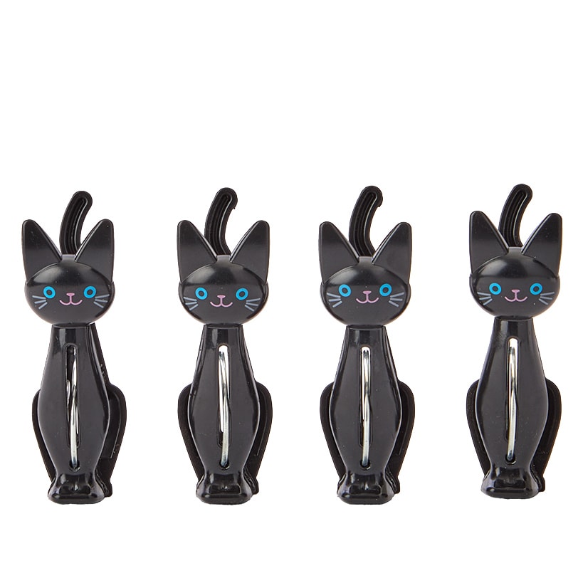 Set of 4 Cat Bag Clips