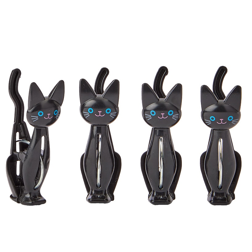 Set of 4 Cat Bag Clips