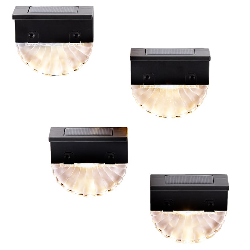Deck Shell Solar Lights - Set of 4
