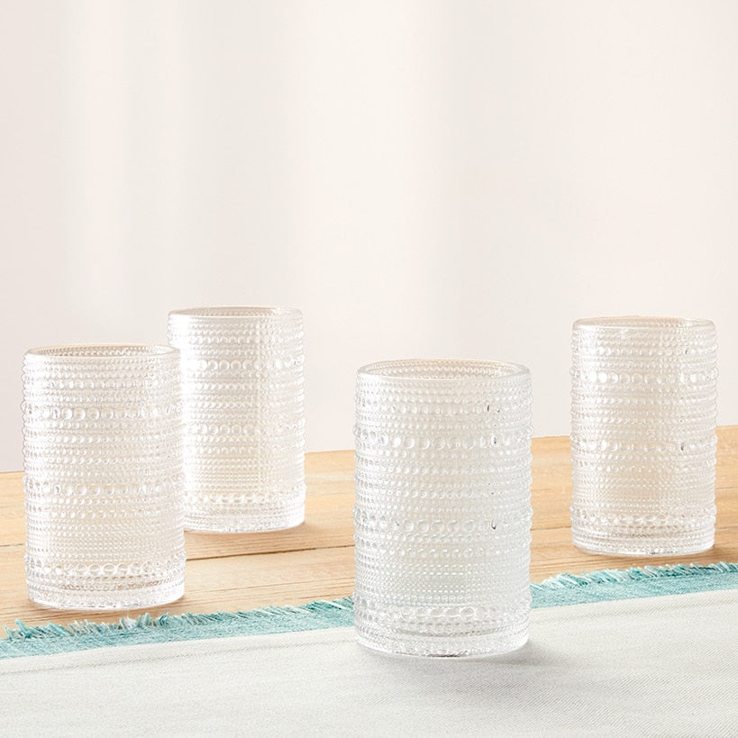 Hobnail Glass Drinkware Sets