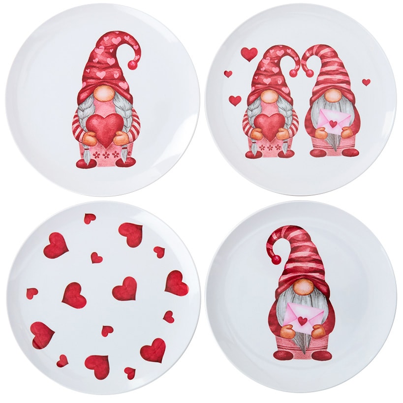 Valentine's Day Whimsical Gnome Printed Tabletop Collection