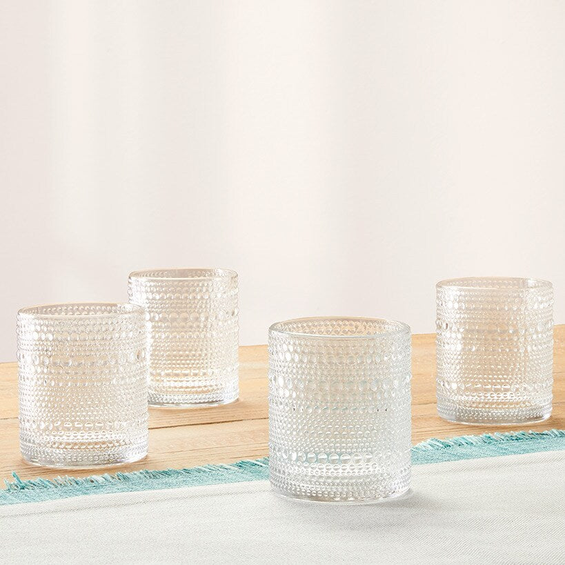 Hobnail Glass Drinkware Sets