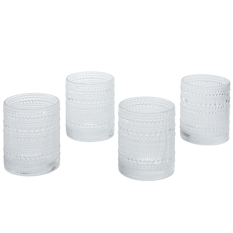 Hobnail Glass Drinkware Sets