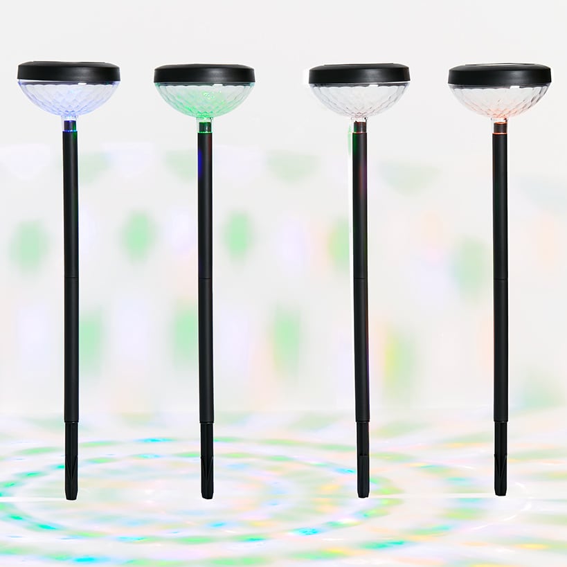 Set of 4 Solar Pathway Lights for Outdoor Garden Decor