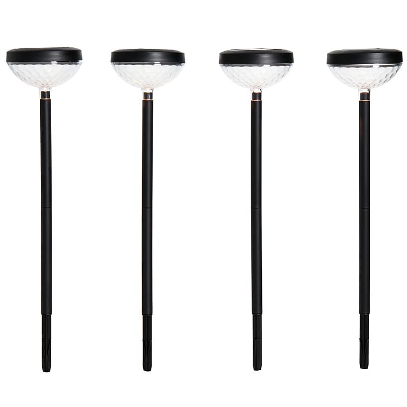 Set of 4 Solar Pathway Lights for Outdoor Garden Decor