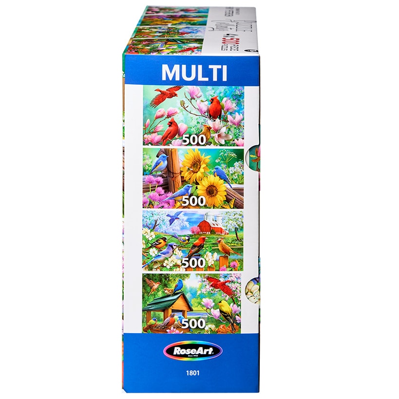 RoseArt® 4-In-1 Songbirds Jigsaw Puzzle Set