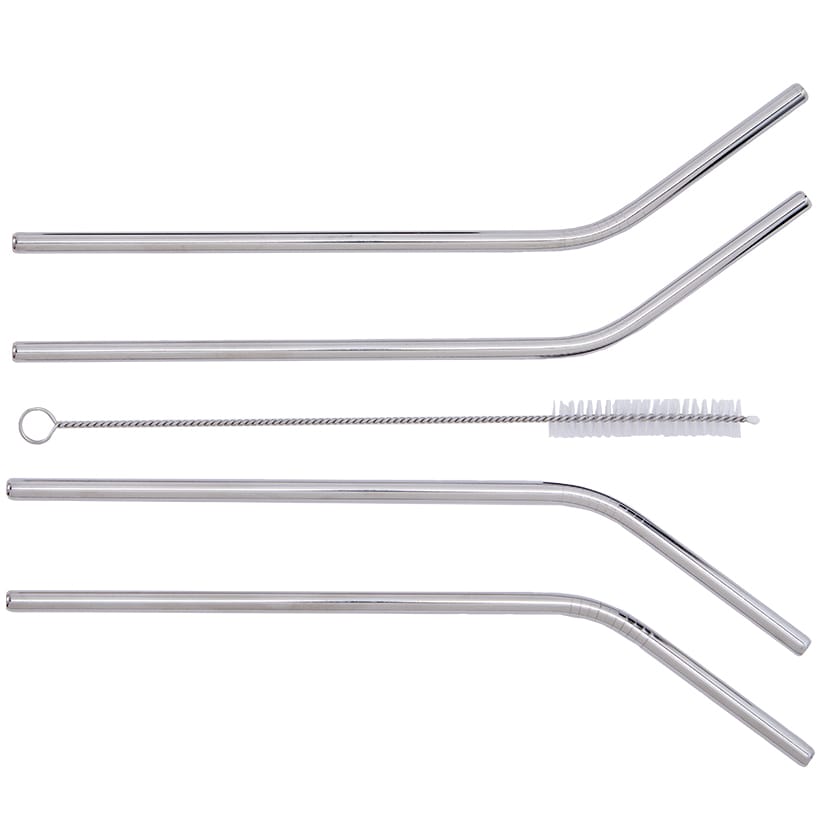 Stainless Steel Straws and Cleaning Brush Set of 4
