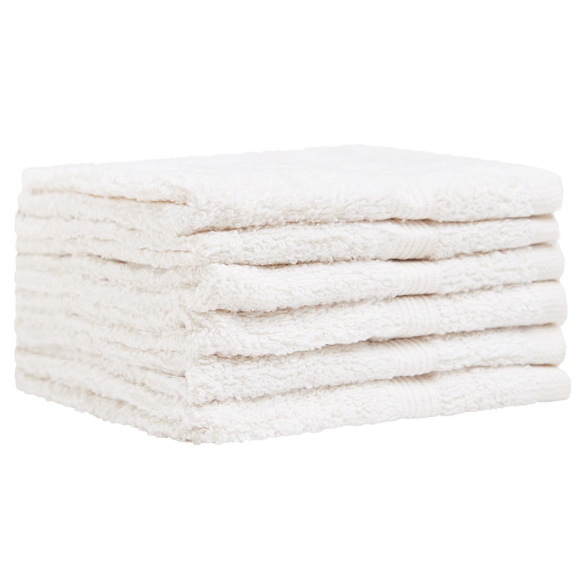 Homewear High Rise Stripe Low Twist Cotton Washcloth, Set of 6