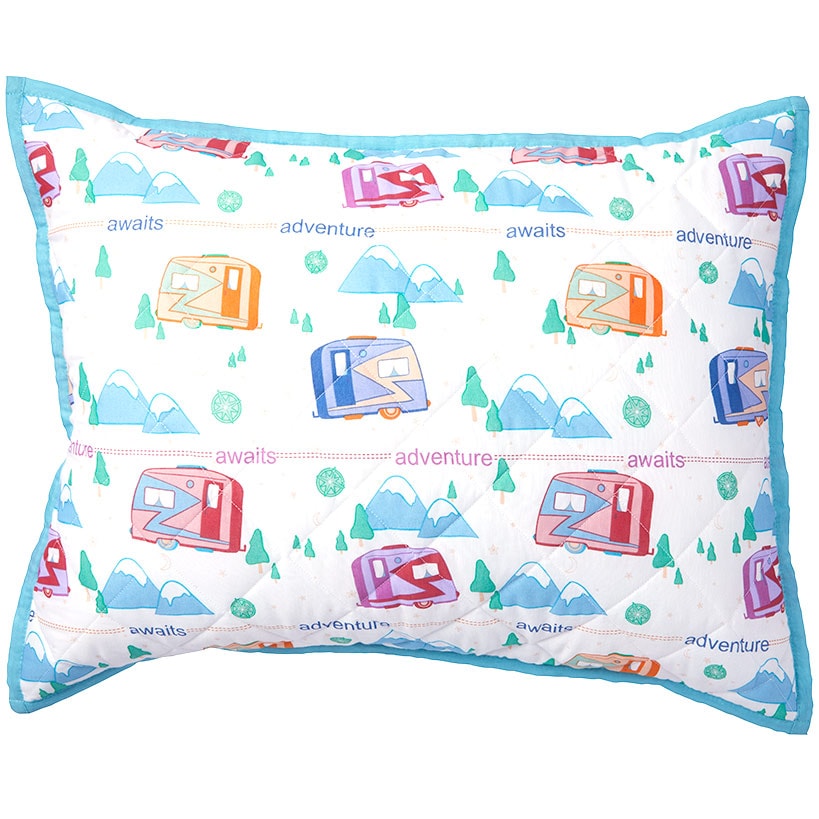 Vintage Camper Reversible Quilt, Sham, or Accent Pillow