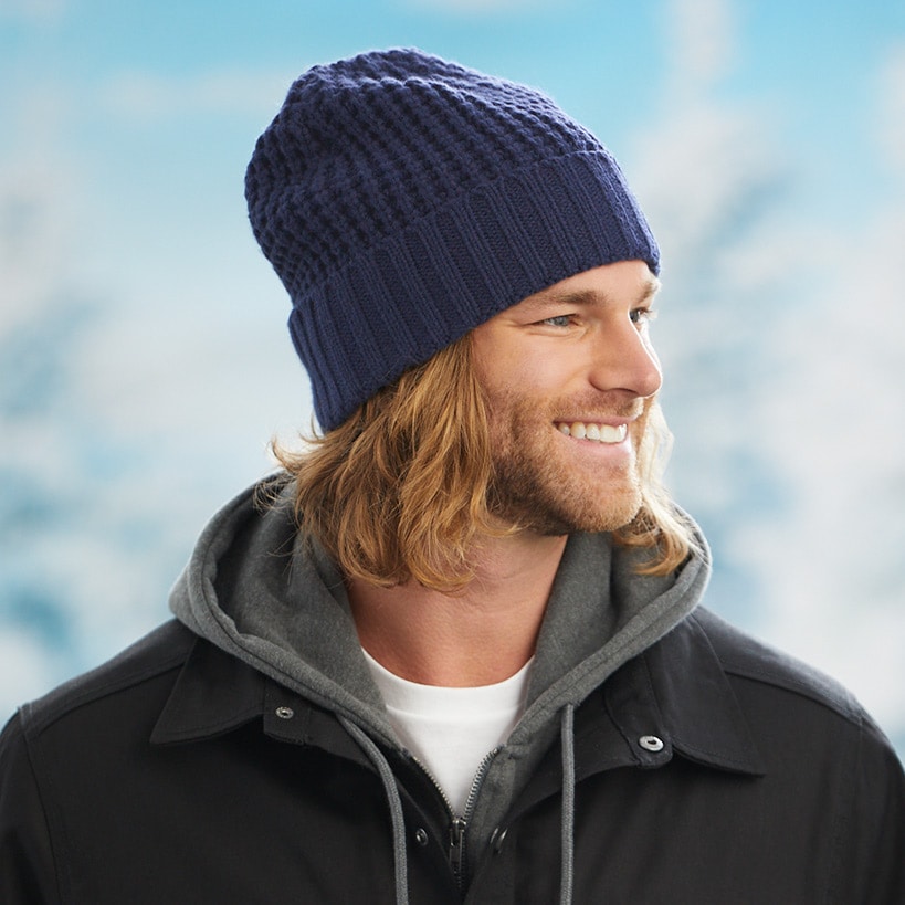Shift Pearl Banded Knit Hat