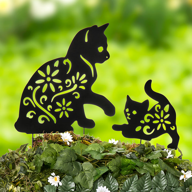 Silhouette Animal Stake Dog or Cat#select-animal_cat
