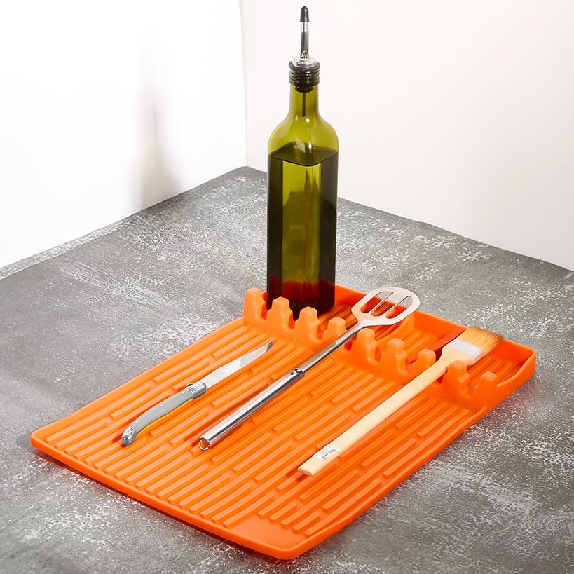 Silicone Grill Mat Griddle Tools Utensil Holder
