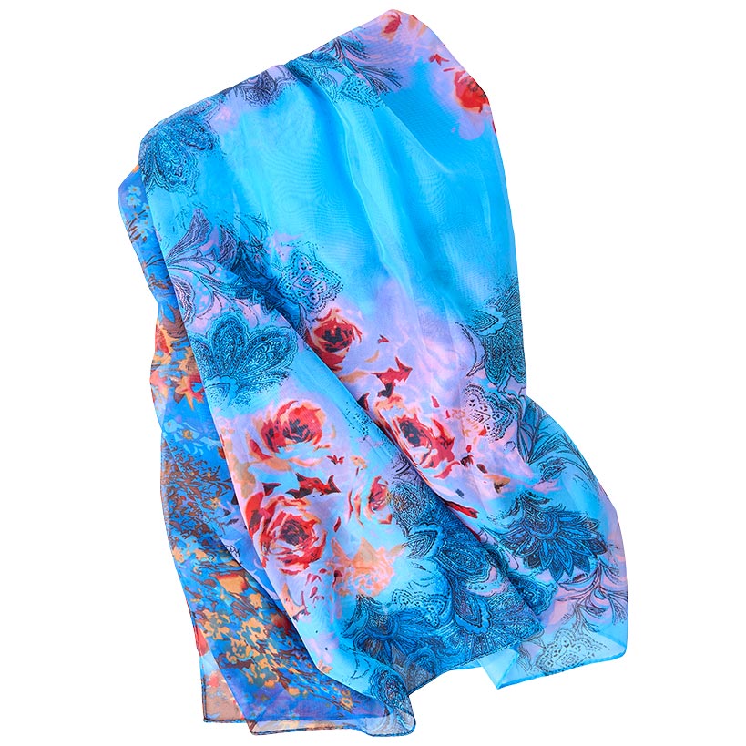 Women's Sheer and Lightweight Chiffon Scarf