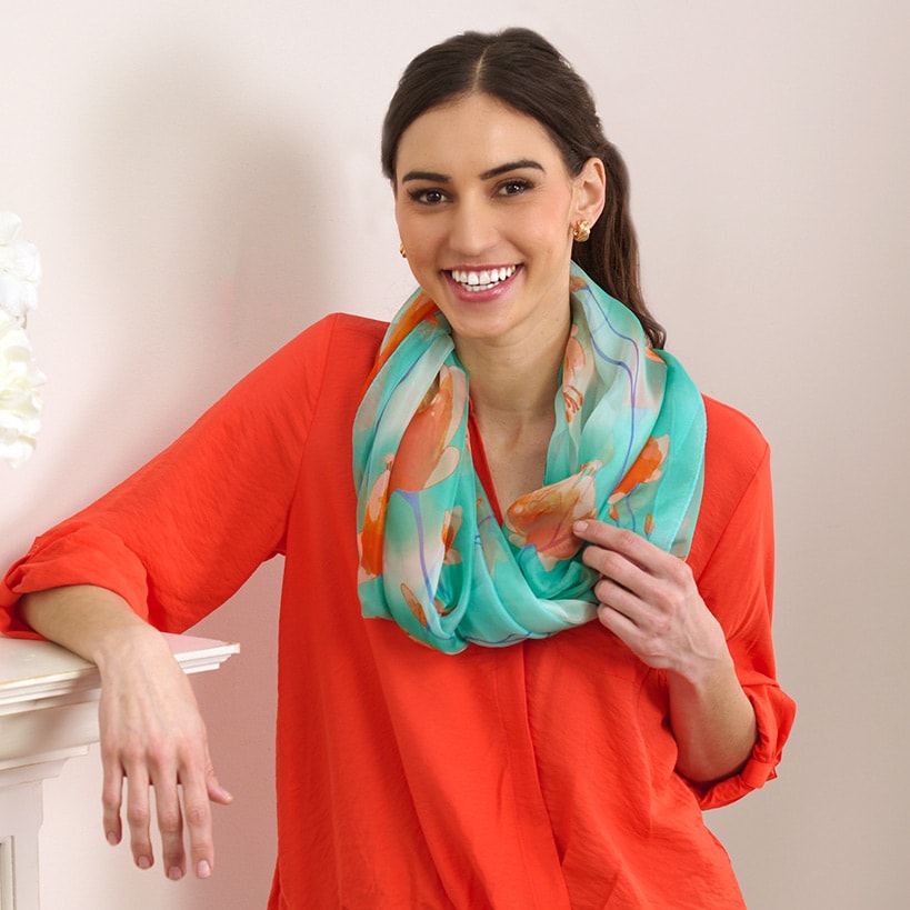 Women's Sheer and Lightweight Chiffon Scarf