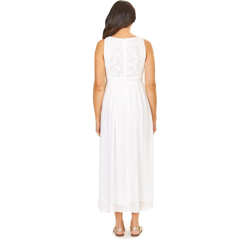 Sleeveless Lace Detail Maxi Dresses