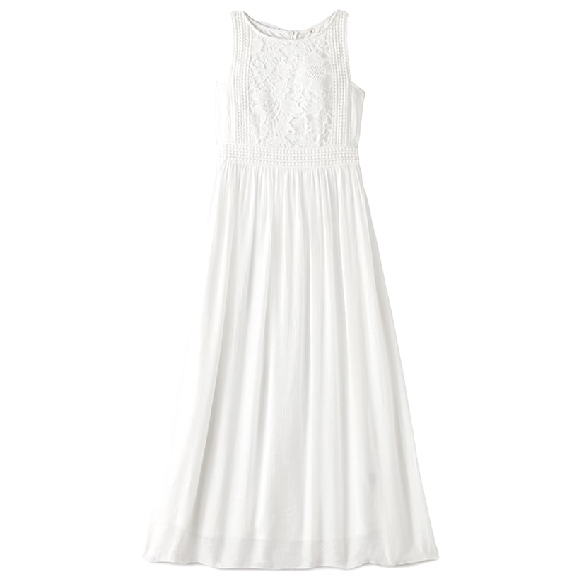 Sleeveless Lace Detail Maxi Dresses