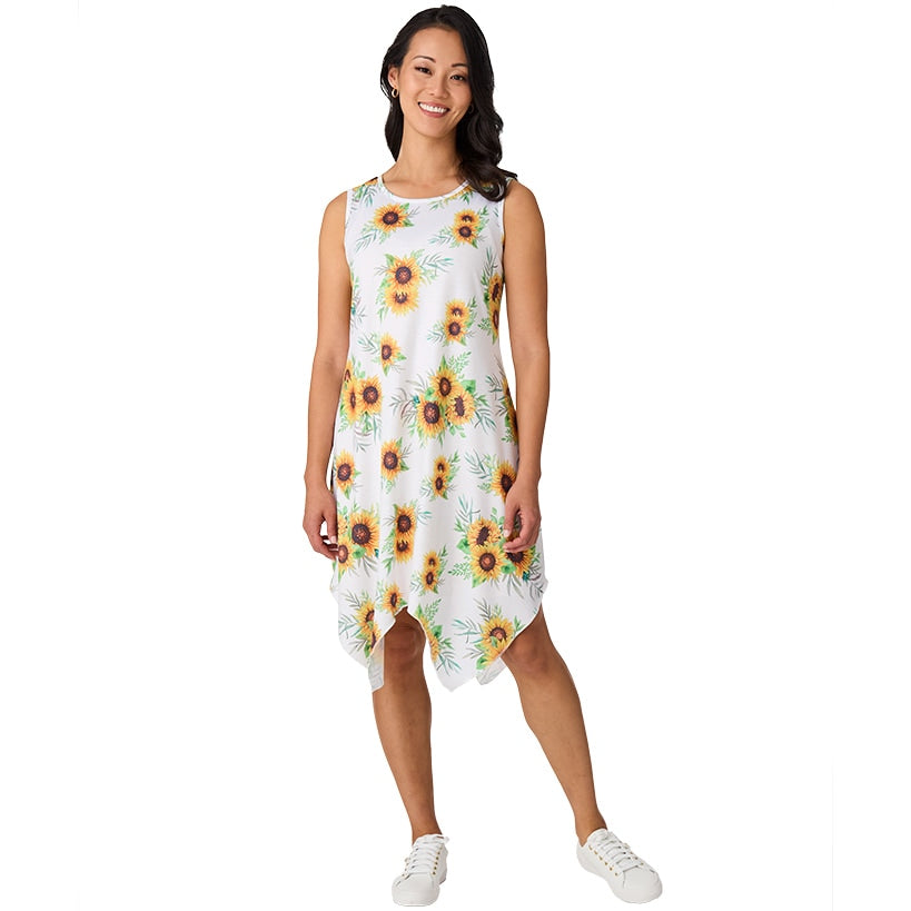 Women's Sleeveless Tank Swing Dress - Butterfly or Sunflower