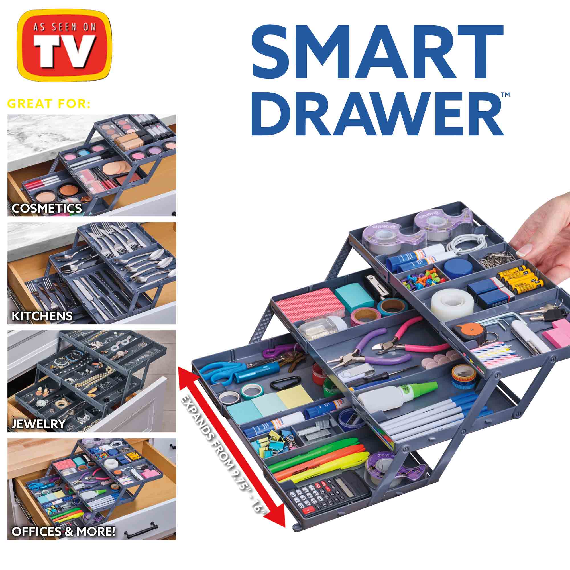 Smart Drawer™ 3-Tier Organizer - Perfect for Home and Office
