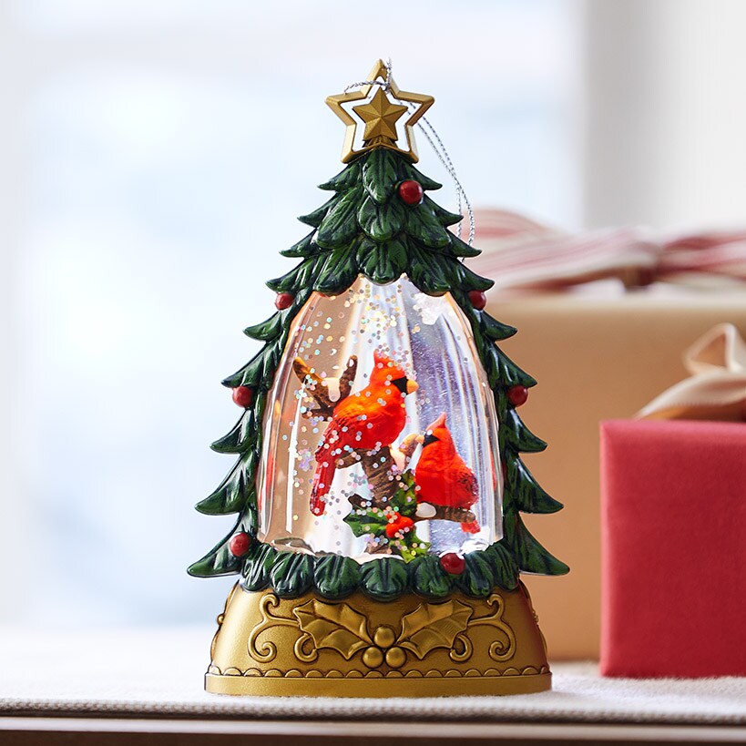 Christmas Snow Globe Ornament With LED Light