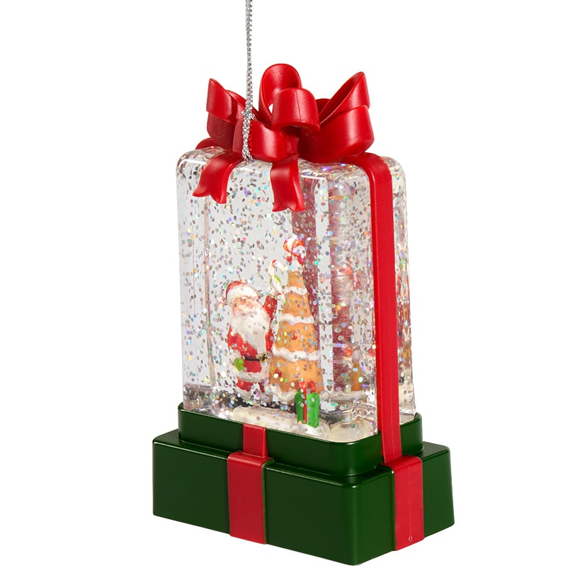 Christmas Snow Globe Ornament With LED Light