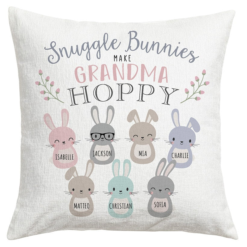 Personalized Snuggle Bunnies Pillow