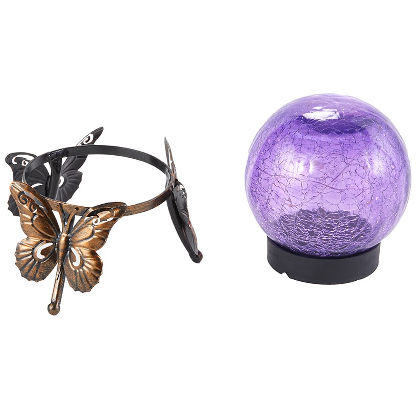 Solar Glass Ball on Stand