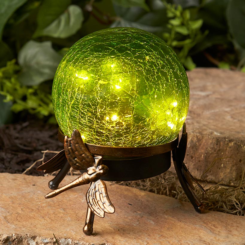 Solar Glass Ball on Stand