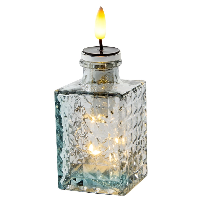 Solar LED Bitters Glass Aux Candle Light
