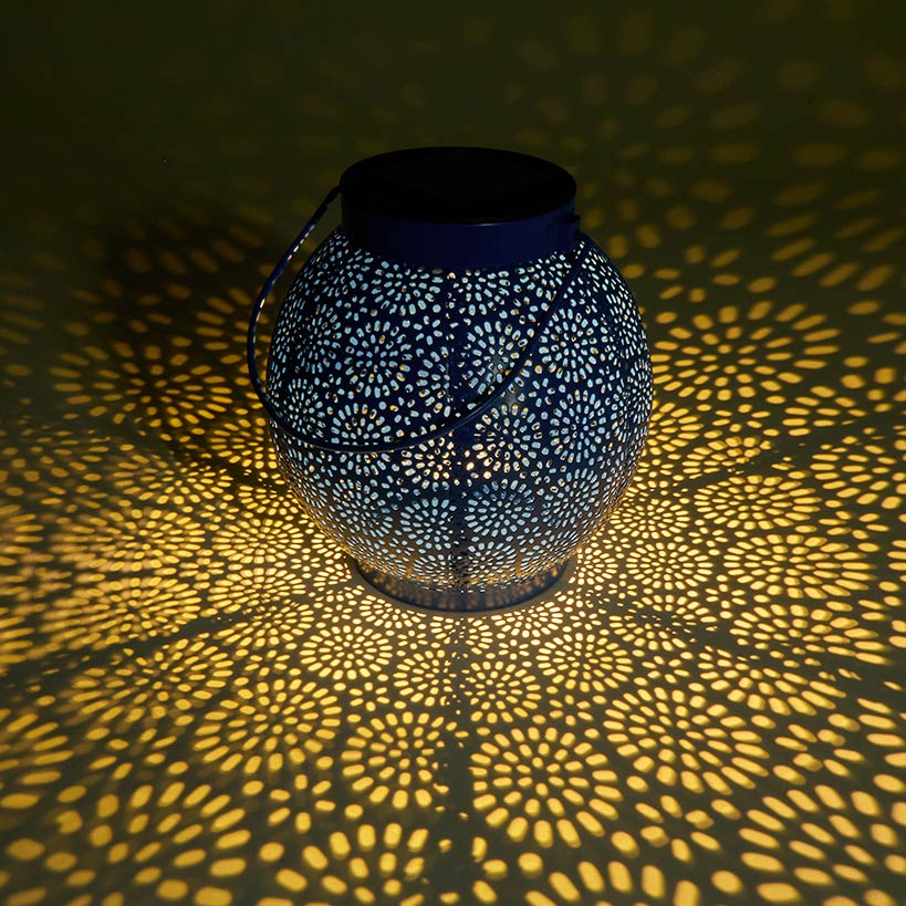 Solar Sunburst Shadow Cast Hanging Lantern