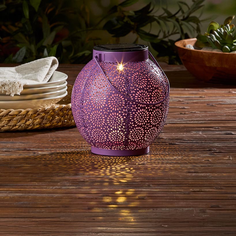 Solar Sunburst Shadow Cast Hanging Lantern