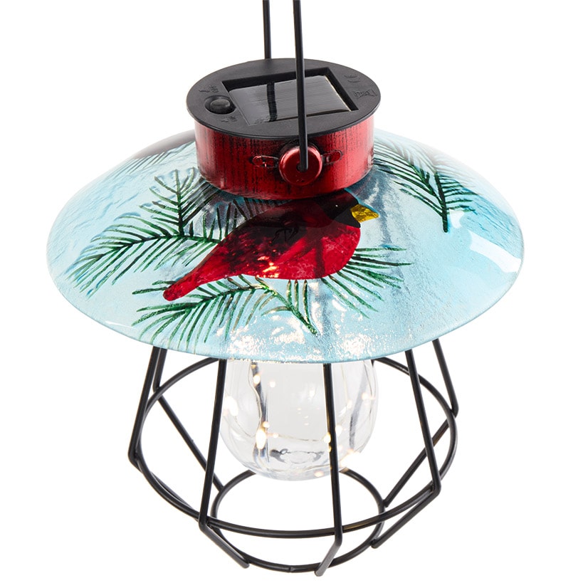 Cardinal or Snowflake Solar Holiday Lantern