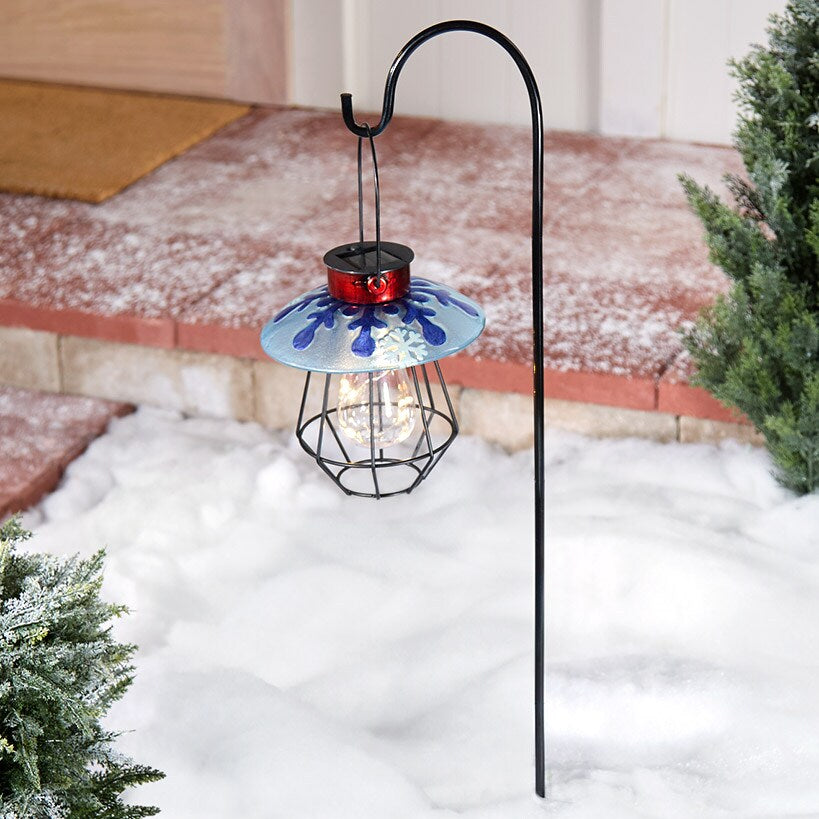 Cardinal or Snowflake Solar Holiday Lantern
