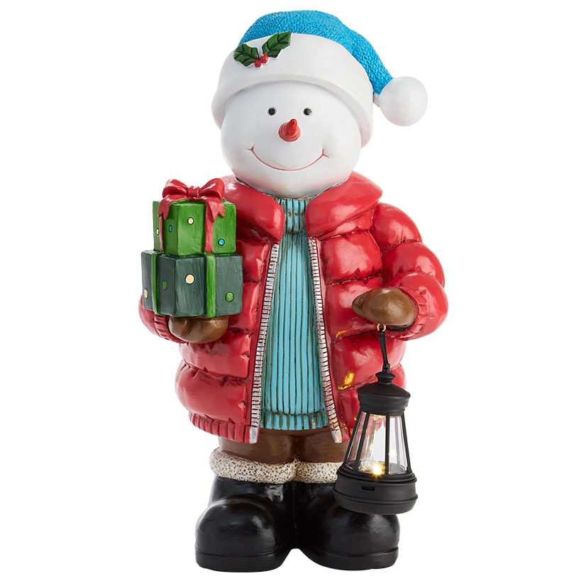 Christmas Moose or Snowman with Solar Lantern
