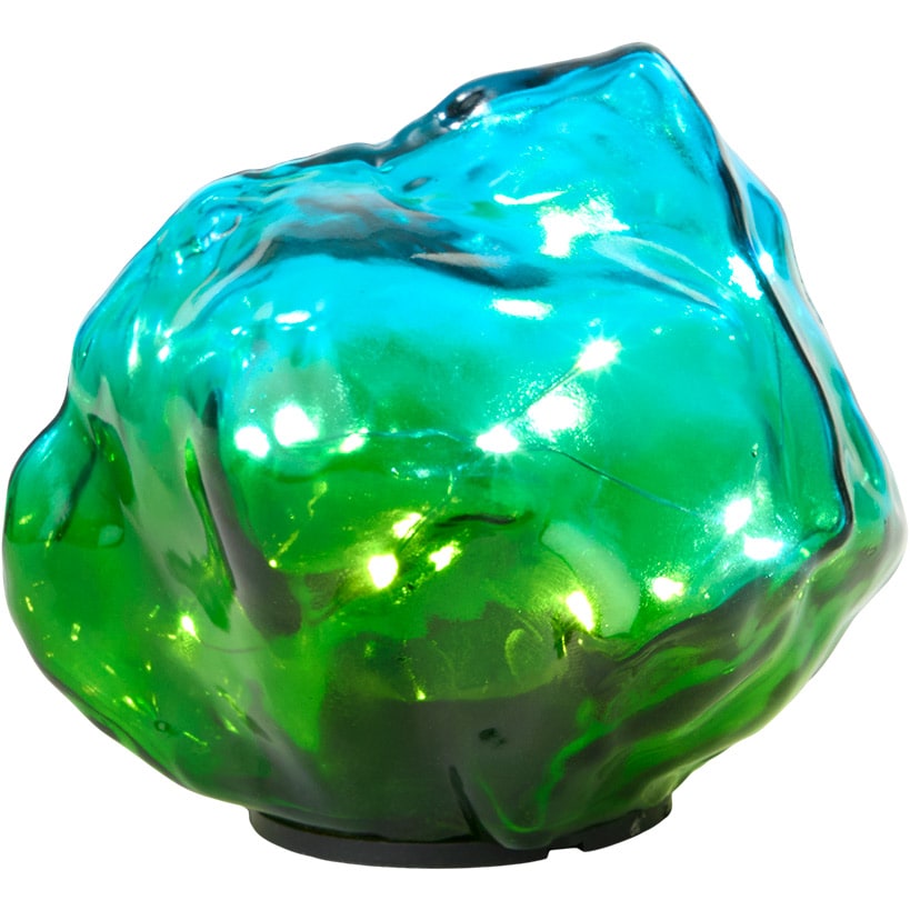 Vibrant Solar Lighted Glass Stone With Fairy Lights