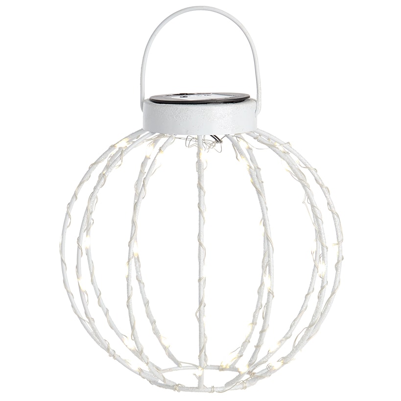 Solar LED Holiday Hanging Outdoor Ornaments 8"D