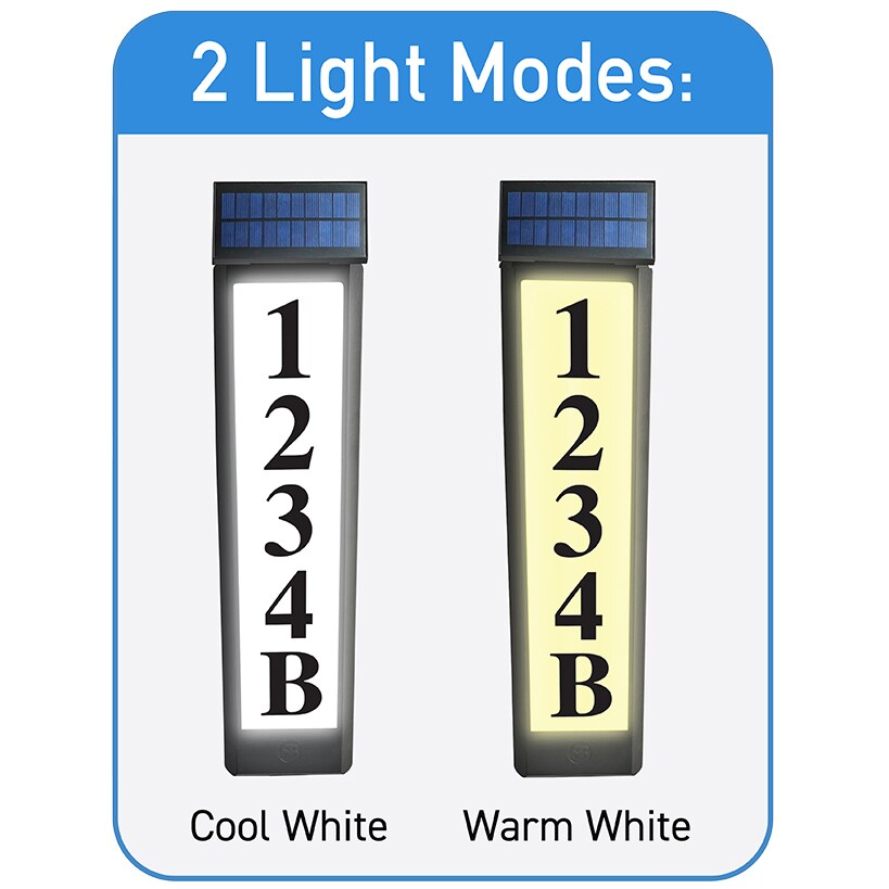 Sensor Brite® Solar Powered, Adjustable, House Address LED Light
