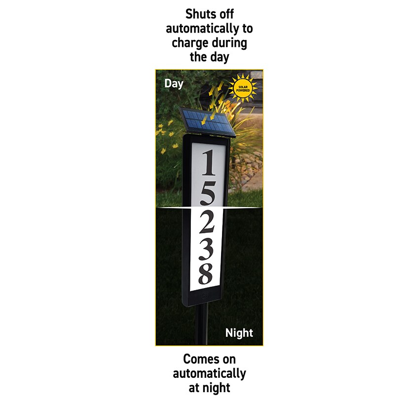 Sensor Brite® Solar Powered, Adjustable, House Address LED Light